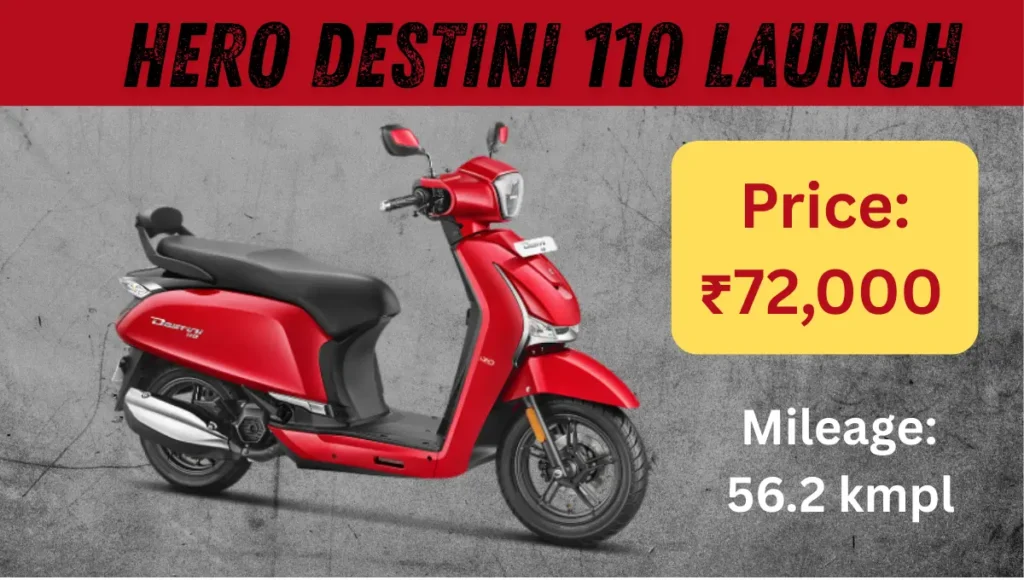 Hero Destini 110 Launch Price, features