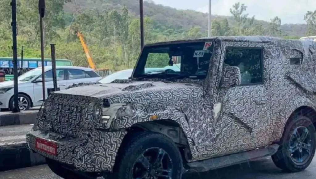 Mahindra Thar 3-door spotted during testing